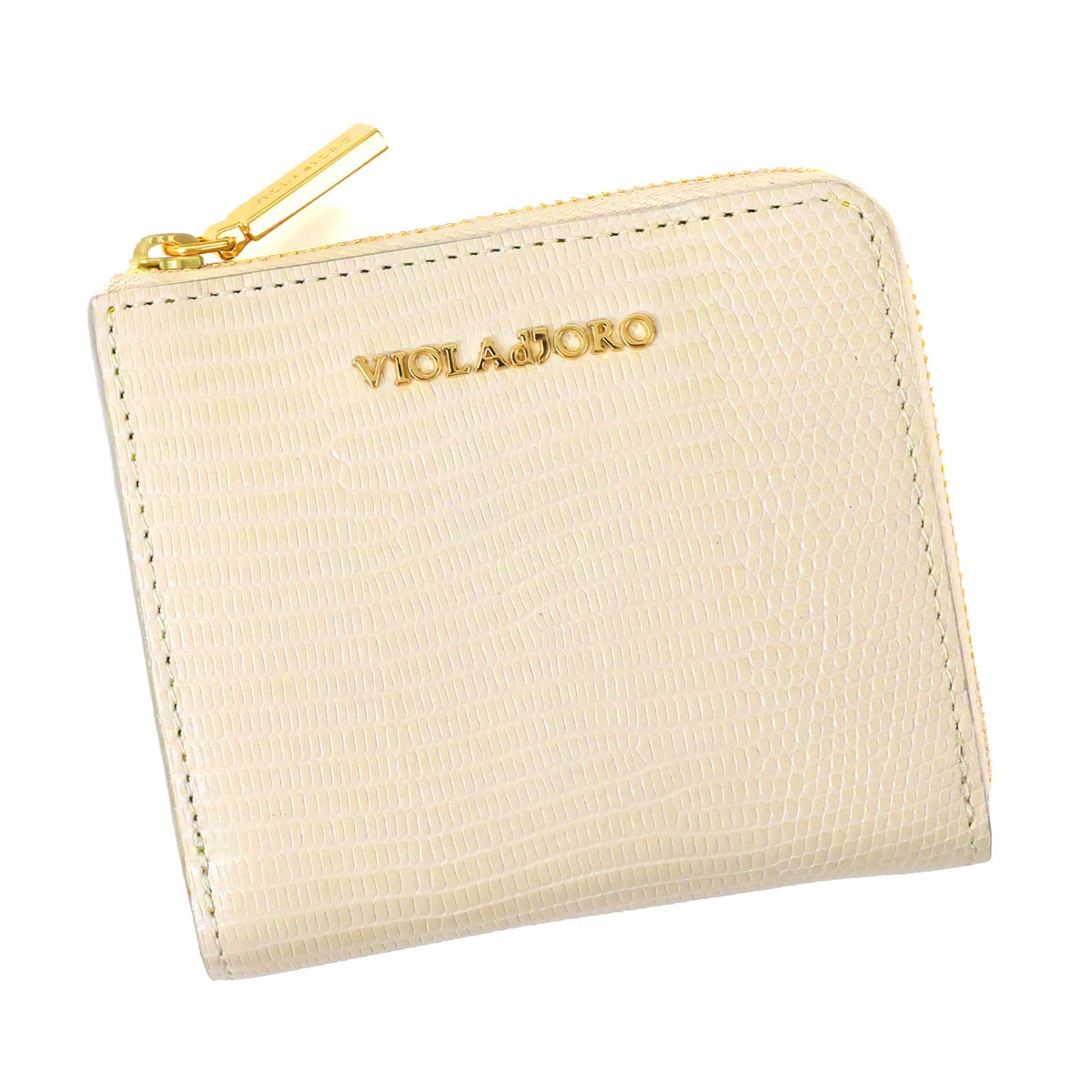 VIOLAd'ORO ヴィオラドーロ PORTA ポルタ 小銭入れ付き二つ折り財布（L字ファスナー式） V-5090