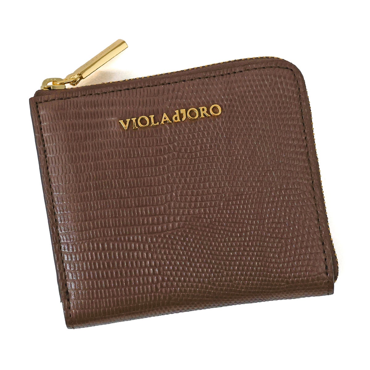 VIOLAd'ORO ヴィオラドーロ PORTA ポルタ 小銭入れ付き二つ折り財布（L字ファスナー式） V-5090